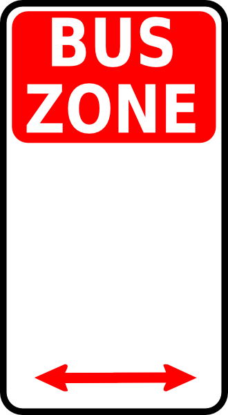 Bus Zone Sign