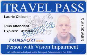 Vision Impaired Persons Pass