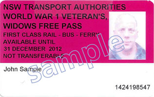 World War 1 Veteran's Pass